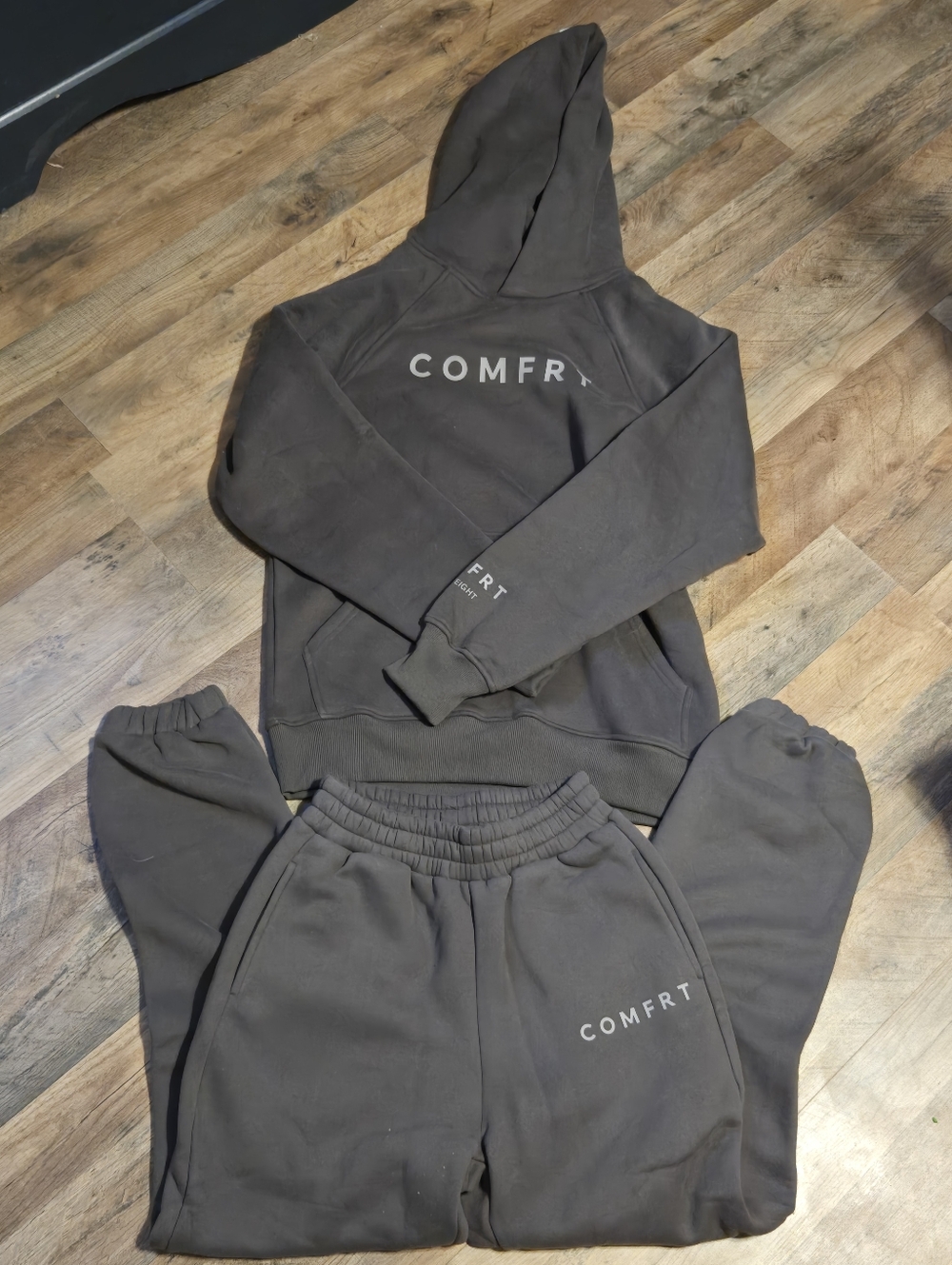 NWOT COMFRT Gray Hoodie & Sweatpants Set- Womens XS